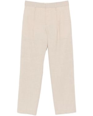 FEDERICO CINA Pleated Pants - Natural
