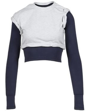 we11done Cropped Sweater - Blauw