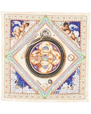 CASABLANCA Plafond Orné De Musique Silk Scarf - White