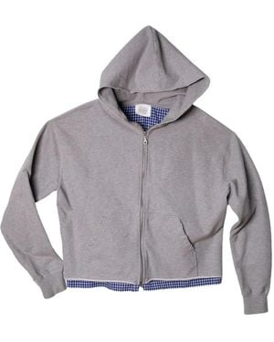 NORMFORM Double-Layer Distressed Hoodie - Gray