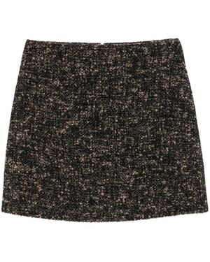 Blazé Milano Katara Tweed Mini Skirt - Black