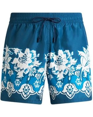 Etro Polyester Swim-Trunk Roma - Blue