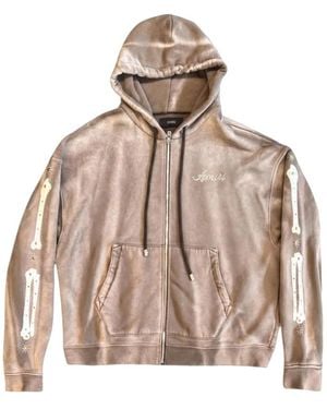 Amiri Felpa Bones Con Borchie - Neutro