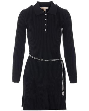 MICHAEL Michael Kors Knitted Chain Dress - Blue