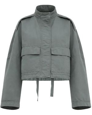Christian Wijnants Front-Pockets Cropped Jacket - Gray