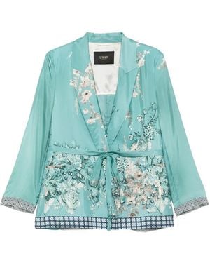 Seventy Floral-Print Blazer - Blue