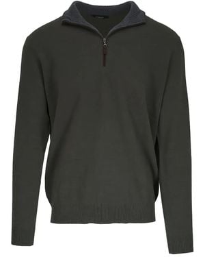 Kinross Cashmere Half-Zip Sweater - Green