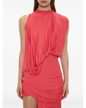 Christopher Esber Cumulus Draped Asymmetric Mini Dress - Red