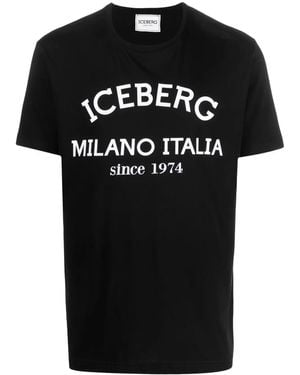 Iceberg T-Shirt Mit Logo-Print - Schwarz