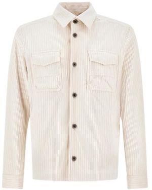 Herno Corduroy Shirt Jacket - White