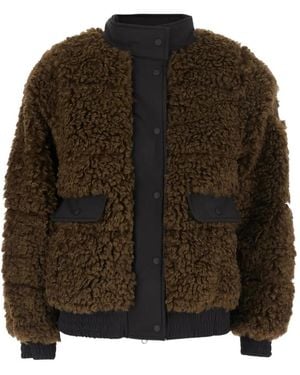 Save The Duck Valery Bouclé Paneled Jacket - Brown