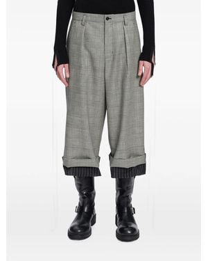 Ann Demeulemeester Layered-Hem Wool Pants - Gray