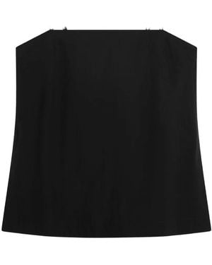 Bondi Born Kyoto Straight-Neck Sleeveless Top - Black