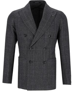 Tagliatore Prince Of Wales Check Montecarlo Suit - Gray