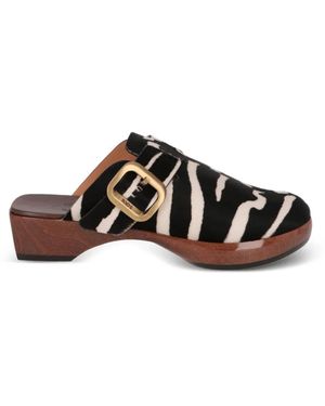 Tod's Mules Mit Zebra-Print - Schwarz