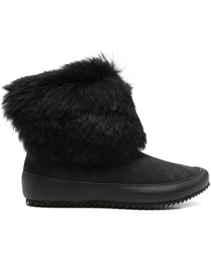 Pedro Garcia Jalia ファートリム スエードブーツ - ブラック