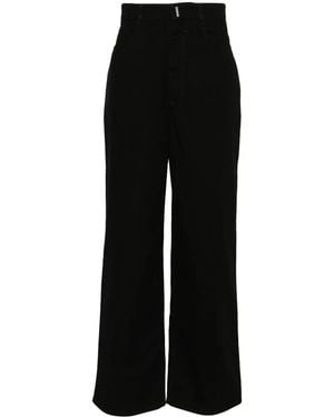 Givenchy Mid-Rise Wide-Leg Jeans - Black