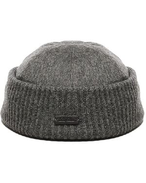 Loro Piana Cashmere Ribbed Hat - Grey