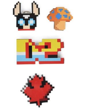 DSquared² Gaming Pixel-Art Pins - White