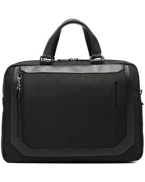Piquadro Zip Top-Handles Laptop Bag - Black