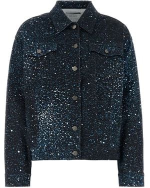 GIUSEPPE DI MORABITO Galaxy-Print Denim Jacket - Blue