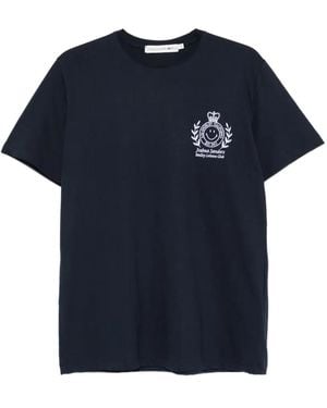 Joshua Sanders X Smiley Leisure Club Graphic T-Shirt - Blue