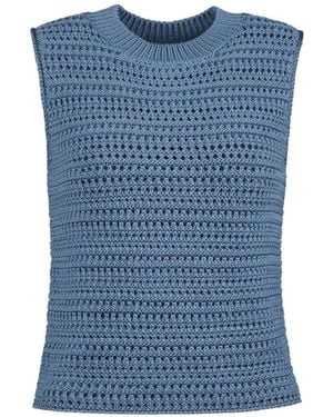 Tod's Crochet-Knit Top - Blue