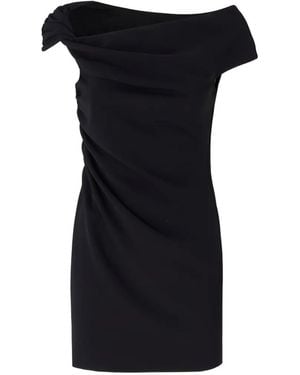 PINKO Slim-Fit Mini Dress With Draping - Black