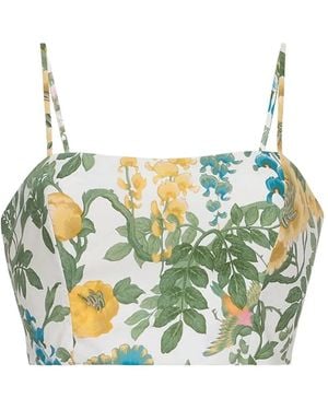 Cara Cara Seema Top Met Bloemenprint - Blauw