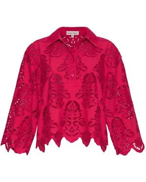 Cara Cara Erica Scalloped Shirt - Red