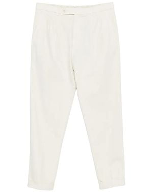 GTA Pantalon Dante À Plis Et Revers - White