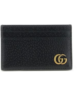 Gucci Gg Marmont Leather Card Holder - Black