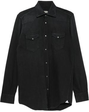 Sartorio Napoli Buttoned Cotton Shirt - Black
