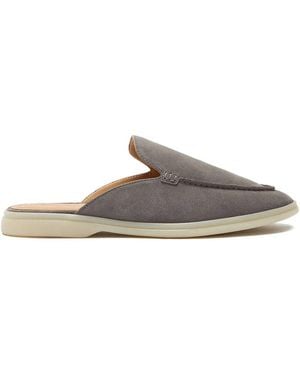 SCAROSSO Suede Slippers - Grey