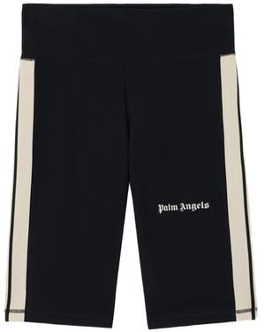 Palm Angels Logo Track Biker Shorts - Black
