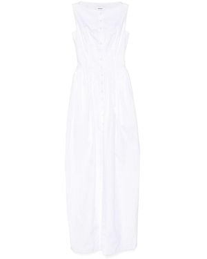 Monot Sleeveless Balloon Maxi Dress - White