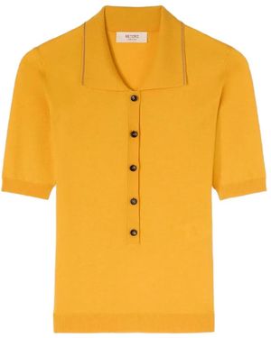 RETORI Stripe-Detail Polo Shirt - Yellow