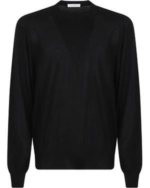 Cruciani Crew-Neck Knitted Sweater - Black