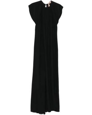 N°21 Open-Back Ruffled Dress - Black
