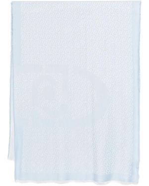 Liu Jo Logo-Pattern Scarf - White