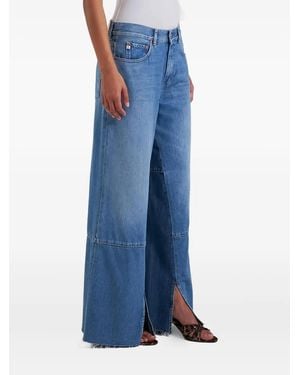 AG Jeans Paneled Slit Jeans - Blue