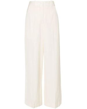 Jil Sander Pressed-Crease Straight-Leg Trousers - White