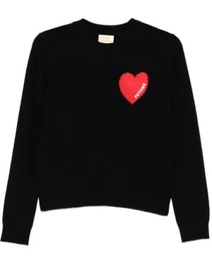 From Future Heart Graphic Knitwear - Black