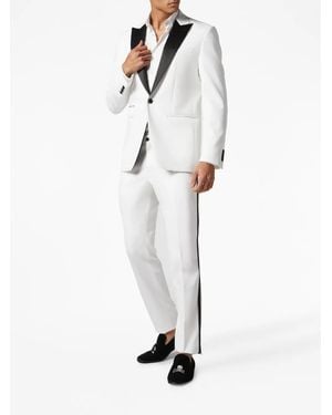 Philipp Plein Peak-Lapels Single-Breasted Blazer - White
