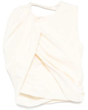 Magda Butrym Asymmetric draped top - Weiß