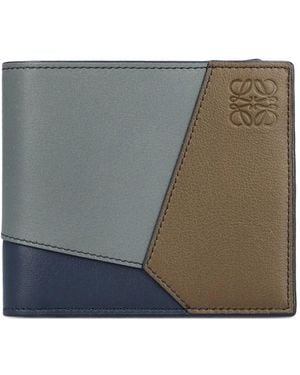 Loewe Puzzle Leather Wallet - Grey