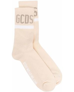Gcds Intarsien-Socken Mit Logo - Natur
