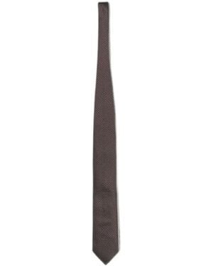 ZEGNA Jacquard Silk Tie - White