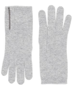 Brunello Cucinelli Cashmere Gloves - White