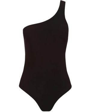 Bondi Born Colette One-Shoulder Swimsuit - Black